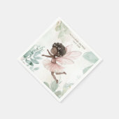 Black Fairy Girl Baby Dusche Serviette (Ecke)