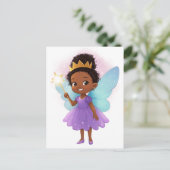 Black Fairy Girl Postkarte (Stehend Vorderseite)