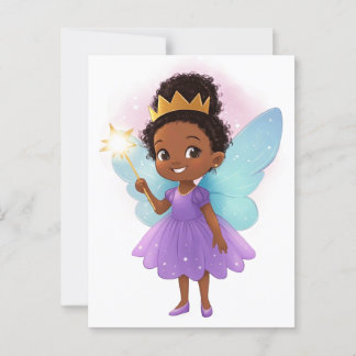 Black Fairy Girl Postkarte