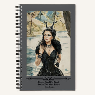 Black Fairy Queen Confucius GoodEvil Quote Journal Notizblock