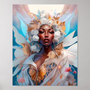 Black Fairy Queen Fantasy Art Poster