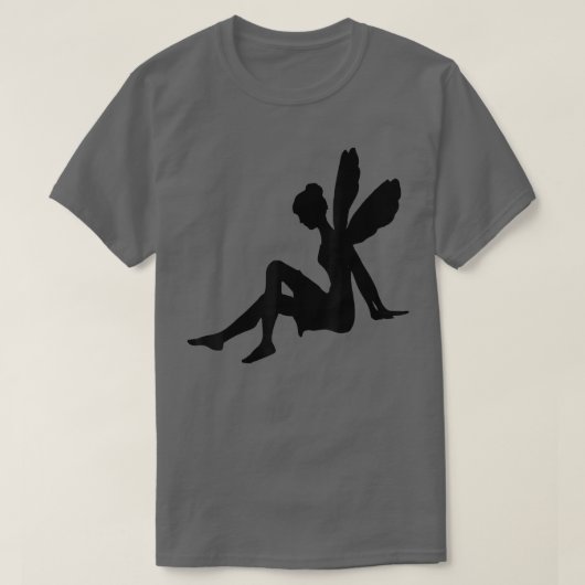 Black Fairy Silhouette T-Shirt (Design vorne)