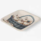 BLACK FALL BASKETS UND CREAM AUTUMN PUMPKINS PAPPTELLER (Gewinkelt)