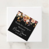 Black Fall Floral Brautparty Geschenkanhänger (Beispiel)