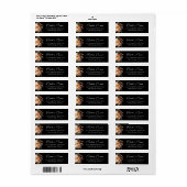 Black Fall Floral Bridal Rücksendeadresse (Vorne)