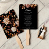 Black Fall Floral Menu Set von Fans Fächer