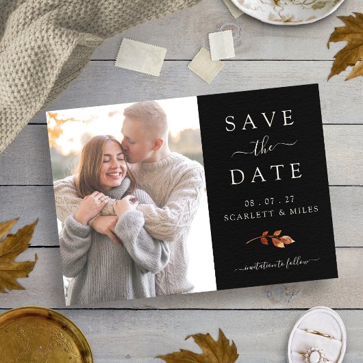 Black Fall Foto Save The Date