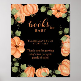 Black Fall Pumpkin Baby Duschbücher für Baby Poster