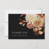 Black Fall Terracotta Dankeskarte (Vorderseite)