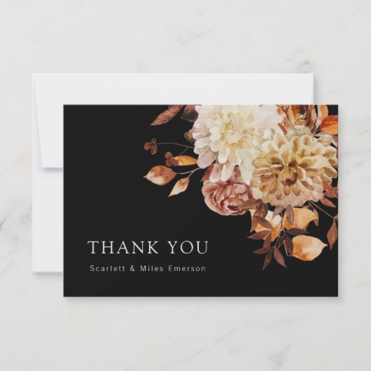 Black Fall Terracotta Dankeskarte (Vorderseite)