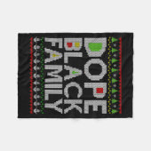 Black Family 2025 Afro Christmas Tree Santa Pj Mat Fleecedecke (Vorderseite (Horizontal))
