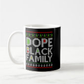 Black Family 2025 Afro Christmas Tree Santa Pj Mat Kaffeetasse (Links)
