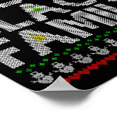 Black Family 2025 Afro Christmas Tree Santa Pj Mat Poster (Ecke)