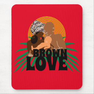 Black Family Brown Liebe Black Liebe Mousepad