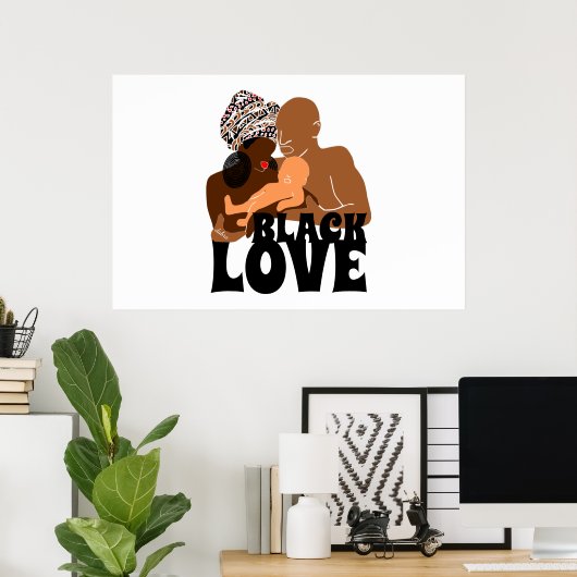Black Family Brown Liebe Black Liebe Poster (Heimbüro)