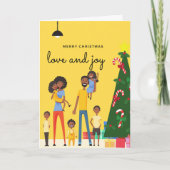 Black Family Christmas Card 002 Karte (Vorderseite)