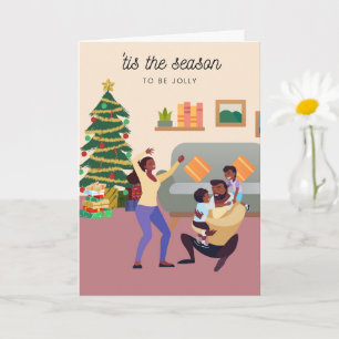 Black Family Christmas Card 006 Karte
