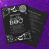 Black fand ihr Boo Halloween Bachelorette Weekend Einladung