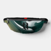 Black Fanny Pack Trend Abstrakt Art Green Bauchtasche (Ablage )