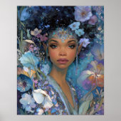 Black Fantasy Art African American Elf Goddess Poster (Vorne)