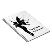 Black Fantasy Fairy Silhouette Custom Notizblock (Rechte Seite)