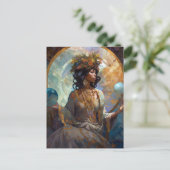 Black Fantasy Zauberei Magie Fantasie Postkarte (Stehend Vorderseite)