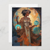 Black Fantasy Zauberei Magie Fantasie Postkarte (Vorne/Hinten)