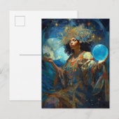 Black Fantasy Zauberei Magie Fantasie Postkarte (Vorne/Hinten)