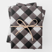 Black Farmhouse Buffalo Karierter Karo Gemustert Geschenkpapier Set (Beispiel)