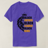 Black Father Black Leader Black King Vater Day Li T-Shirt (Design vorne)