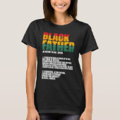 Black Father Definition Father's Day African Ameri T-Shirt (Vorderseite)