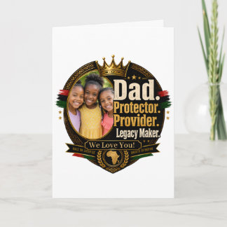 Black Father Legacy Design (Anpassbar) Karte