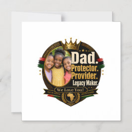 Black Father Legacy Design (Anpassbar) Magneteinladung
