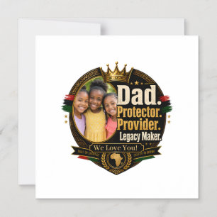 Black Father Legacy Design (Anpassbar) Magneteinladung