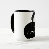 Black fatty cat mug tasse (Vorderseite Links)