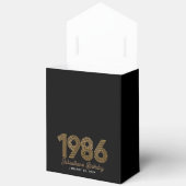 Black Faux Gold 1986 40th Birthday Geschenkschachtel (Offen)