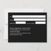 Black & Faux Gold Glitter Gift Certificate Card Einladung (Rückseite)