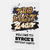 Black Faux Gold Two Legit 2 Quit Welcome Acrylschild (Winkel)