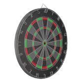 Black Faux Leather Texture Dartscheibe (Vorderseite Links)