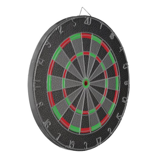 Black Faux Leather Texture Dartscheibe (Vorderseite Links)