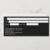 Black & Faux Pink Glitter Gift Certificate Card Einladung (Rückseite)