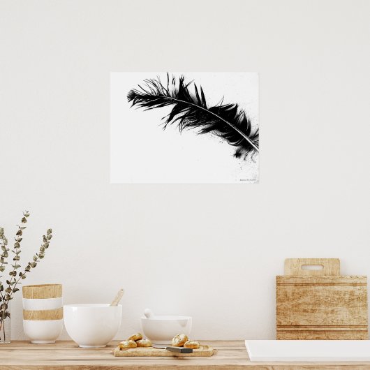 Black Feather Poster (Küche)