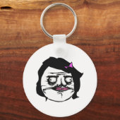 Black Female Me Gusta Comic Rage Face Meme Schlüsselanhänger (Vorderseite)