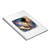 Black Female Writing in a Journal Notizblock (Rechte Seite)