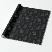 Black Fern Leaf Geschenkpapier (Ungerollt)