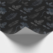 Black Fern Leaf Geschenkpapier (Ecke)