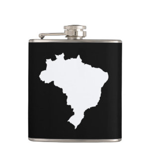 Black Festive Brasilien Flachmann