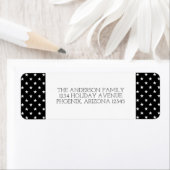 Black Festive Stars Holiday Address Labels (Insitu)