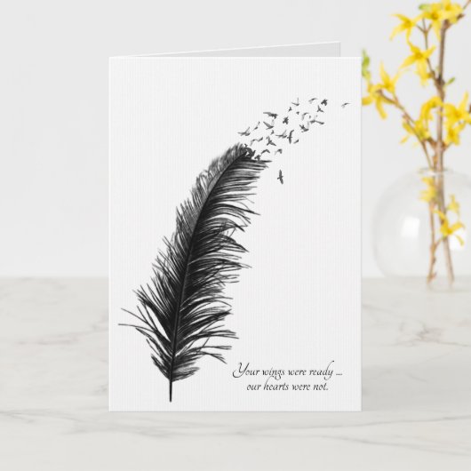 Black Fether Beileid  Karte (Gelbe Blume)