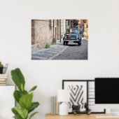 Black Fiat 500, Cinquecento, Italien Poster (Heimbüro)